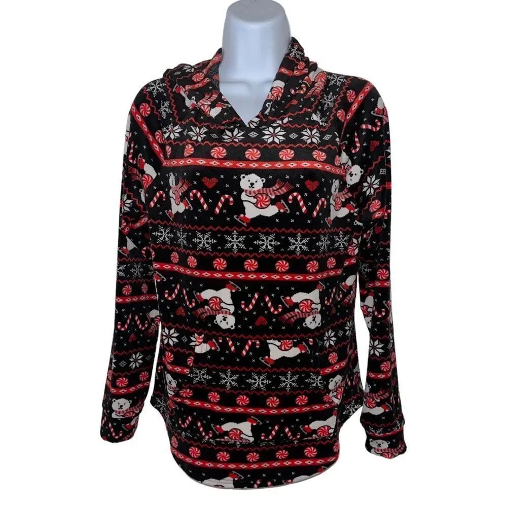 🔥4/$25 Wonder Nation Holiday Hoodie Polar Bear Fleece, Medium